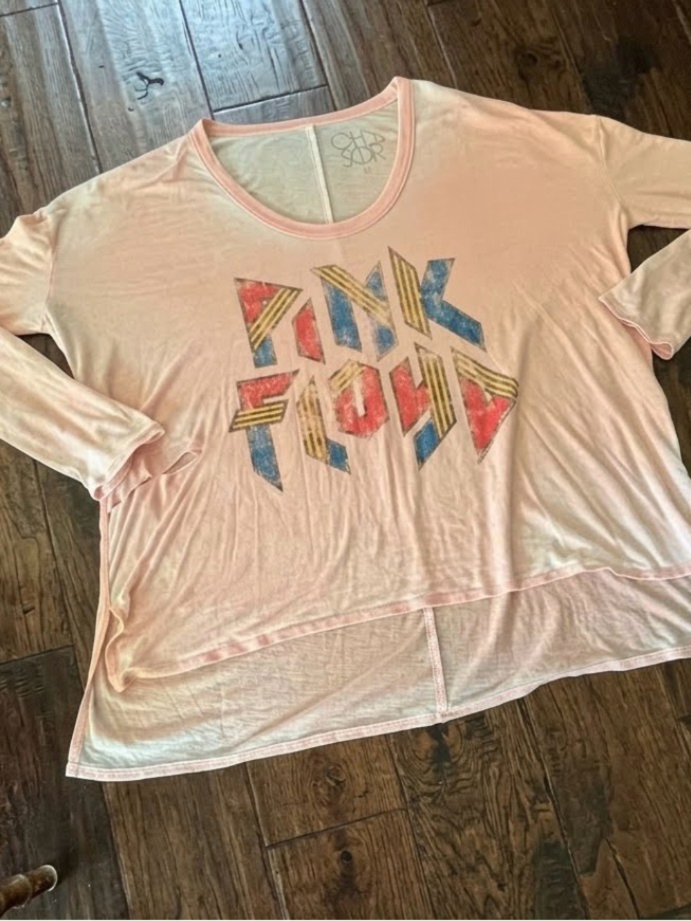 Chaser Light Pink Long-Sleeve Pink Floyd Graphic Tee